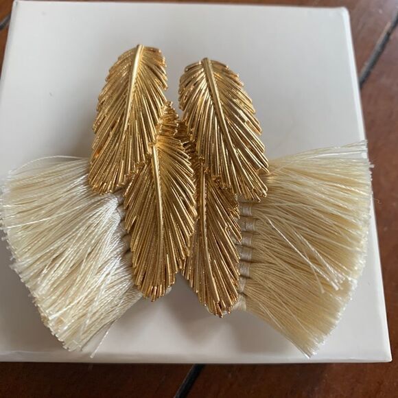 India Hicks Golden Beach Earrings - New - Picture 3 of 4